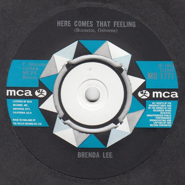 Brenda Lee : Here Comes That Feeling / Let's Jump The Broomstick (7", Single)
