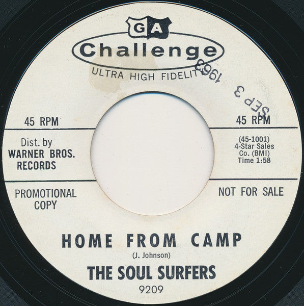 The Soul Surfers : Cannon Ball / Home From Camp (7", Promo, Mon)