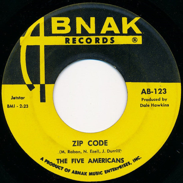 The Five Americans : Zip Code / Sweet Bird Of Youth (7", Single)