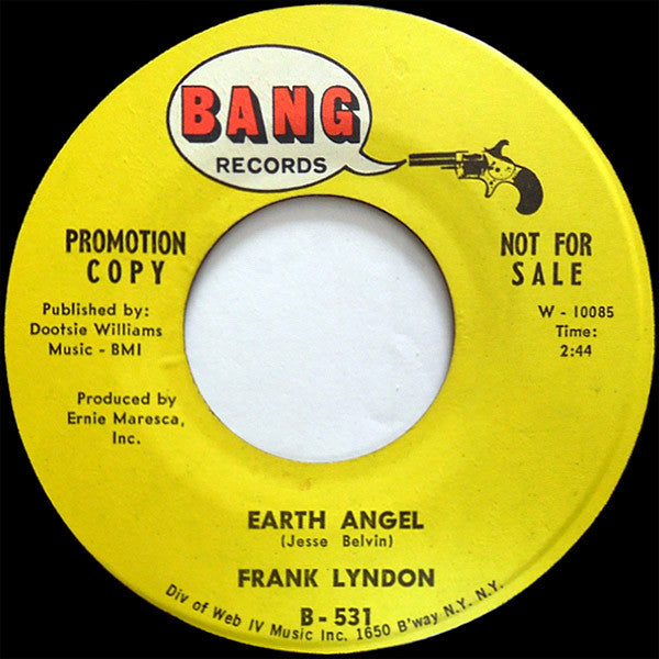 Frank Lyndon : Earth Angel / Don't Look At Me (7", Single, Promo)