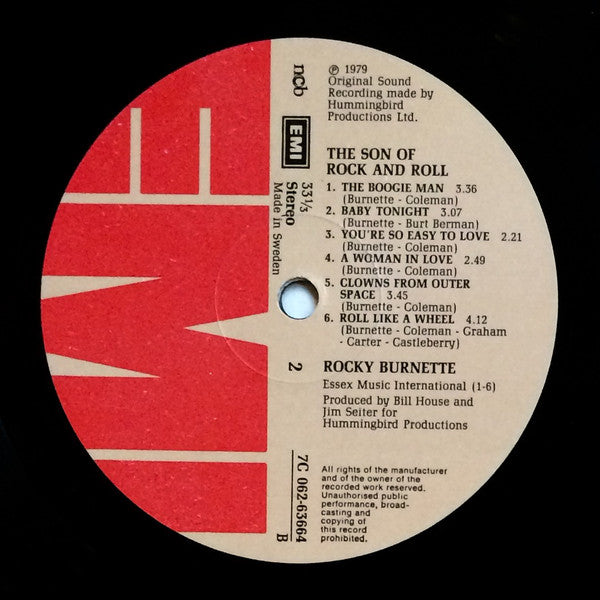 Rocky Burnette : The Son Of Rock And Roll (LP, Album)