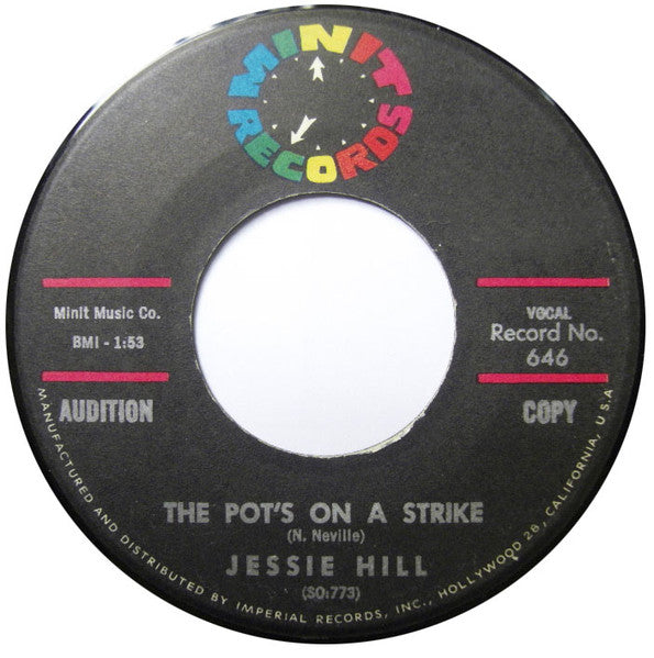 Jessie Hill : Can't Get Enough / The Pot's On A Strike (7", Promo)