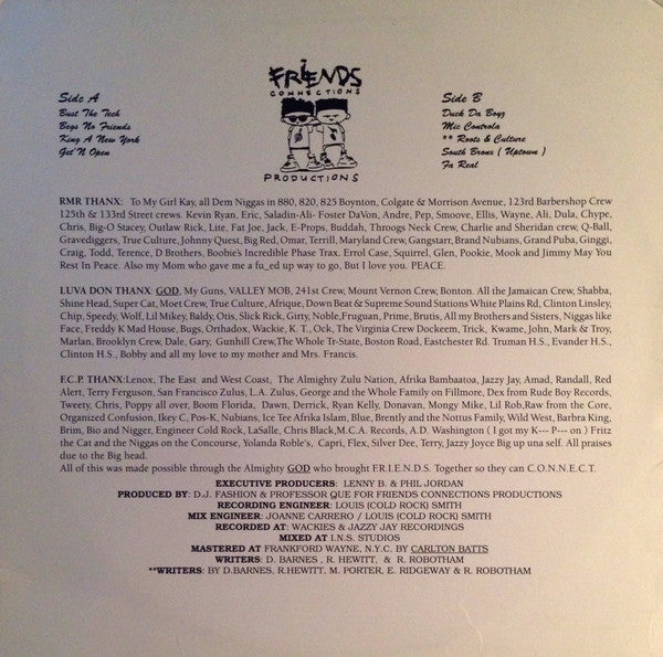 Strickly Roots : Strickly Friends (Begs No Friends) (LP, Album)