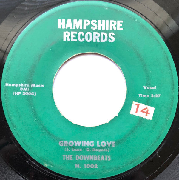 The Downbeats (18) : Growing Love / Sweet Little Jane (7", Single)