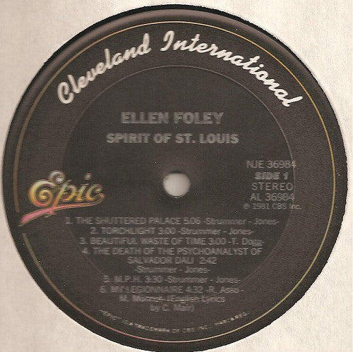 Ellen Foley : Spirit Of St. Louis (LP, Album, San)