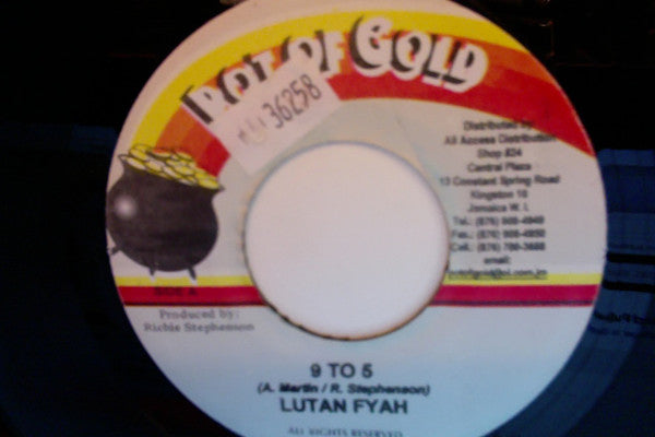 Lutan Fyah : 9 To 5  (7")