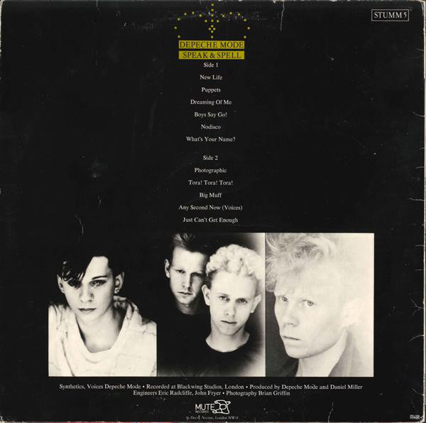 Depeche Mode : Speak & Spell (LP, Album, Too)