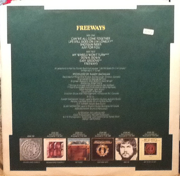 Bachman-Turner Overdrive : Freeways (LP, Album)