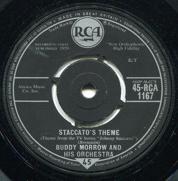 Buddy Morrow And His Orchestra : Staccato's Theme (7", Single)