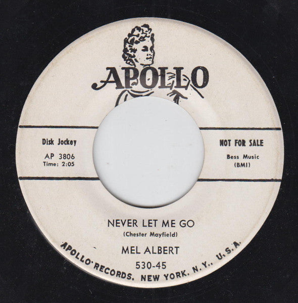 Mel Albert : Never Let Me Go (7", Single, Promo, Dis)
