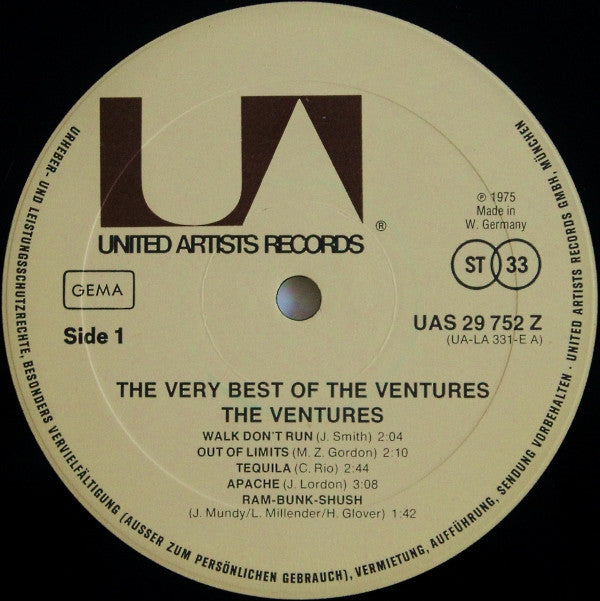 The Ventures : The Very Best Of The Ventures (LP, Comp)