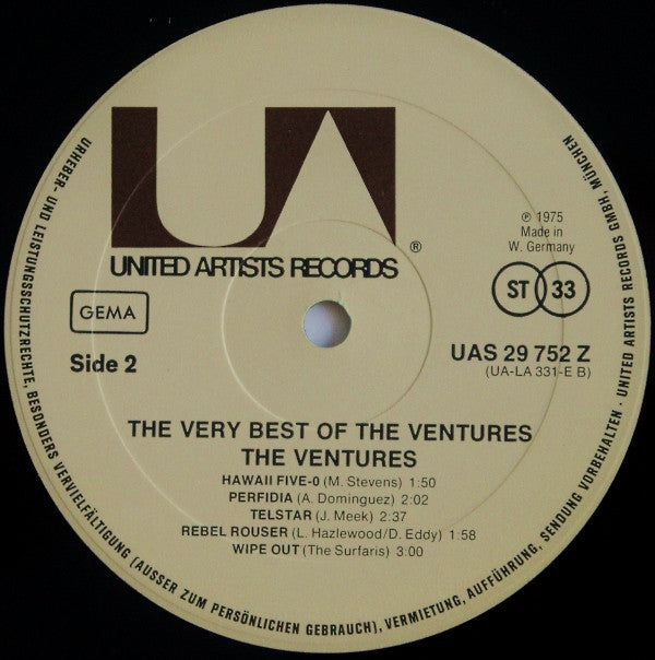 The Ventures : The Very Best Of The Ventures (LP, Comp)