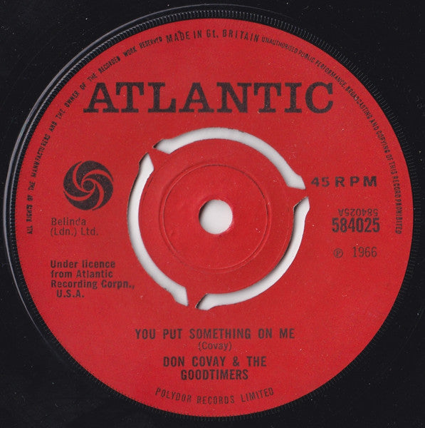 Don Covay & The Goodtimers : You Put Something On Me (7", Single, 3-P)