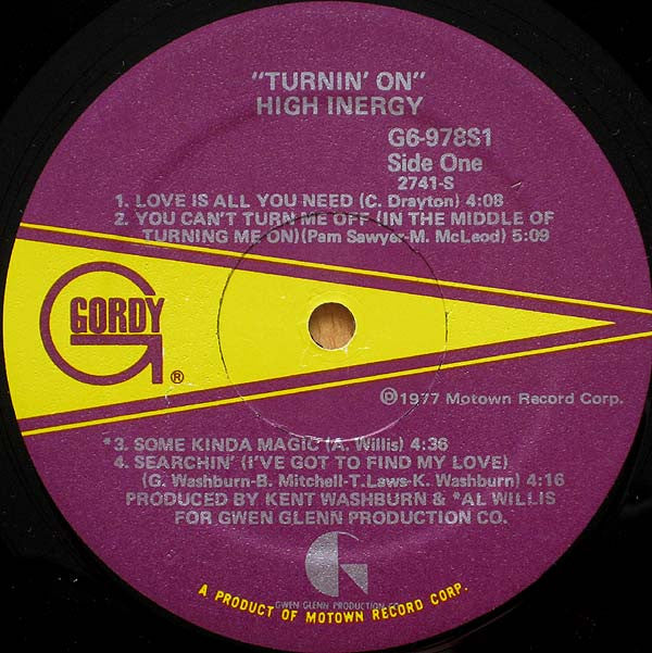 High Inergy : Turnin' On (LP, Album, PRC)