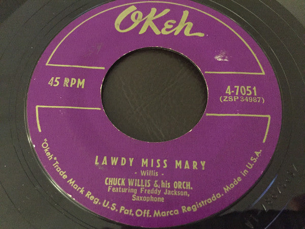 Chuck Willis & His Orchestra : Love-Struck / Lawdy Miss Mary (7", Single)