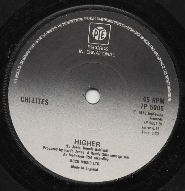 The Chi-Lites : Stay A Little Longer (7", Single, Sol)