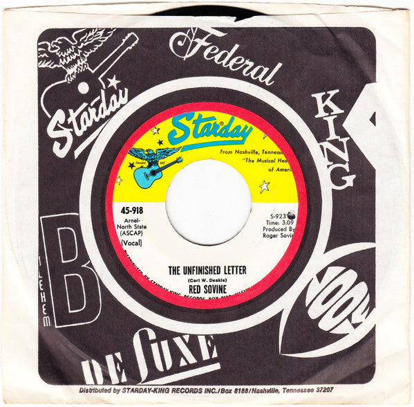 Red Sovine : The Thought Of Losing You / The Unfinished Letter (7", Single, Mono)