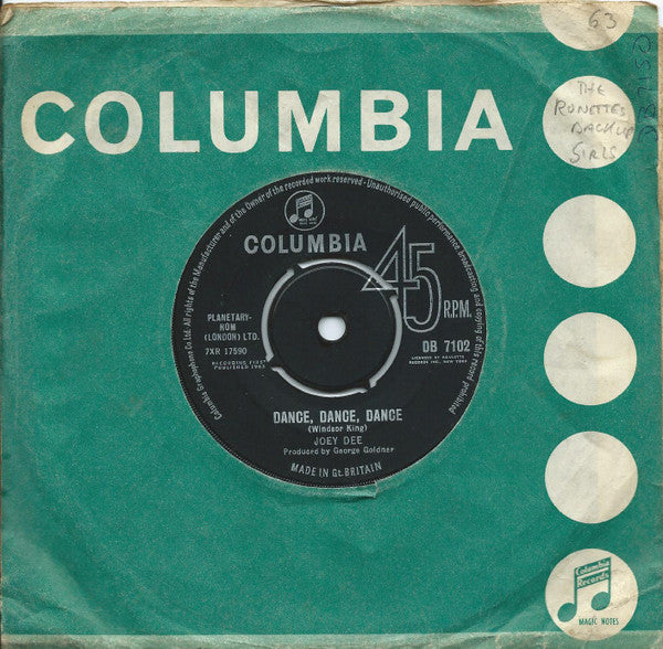 Joey Dee : Dance, Dance, Dance / Let's Have A Party (7", Single)