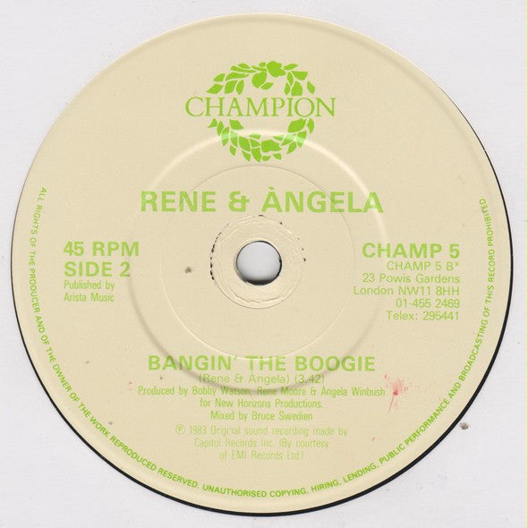 René & Angela : Secret Rendezvous (7", Single, RE)