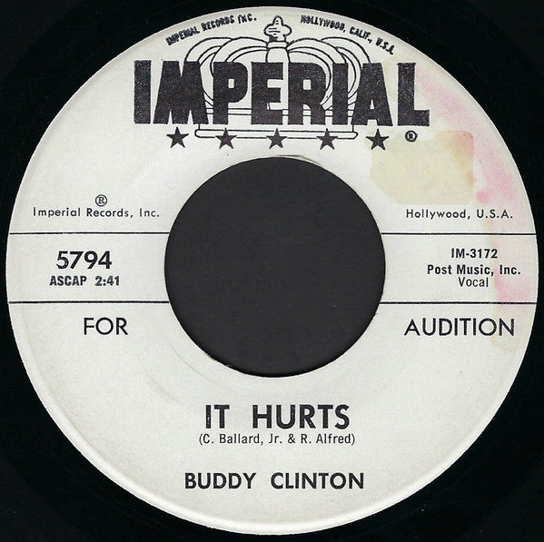 Buddy Clinton : Wall To Wall Heartache (7", Single, Promo)