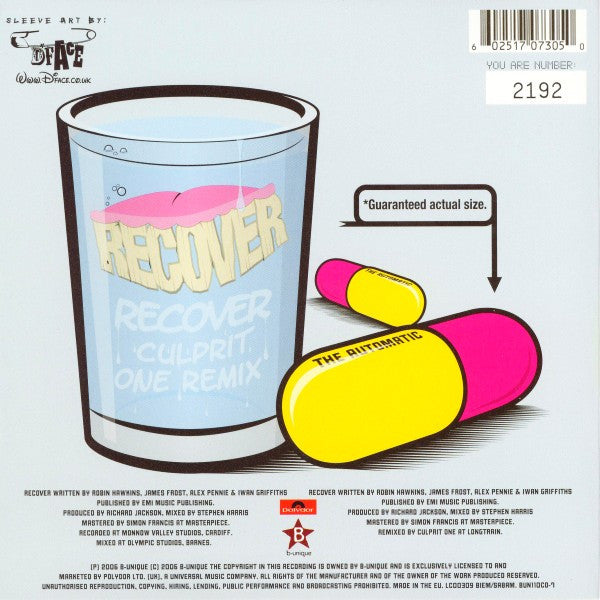 The Automatic : Recover (7", Single, Ltd, Num)