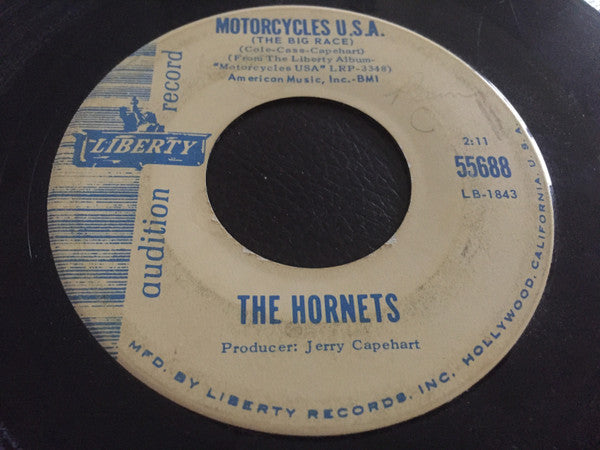 The Hornets (2) : On The Track / Motorcycles U.S.A.  (7", Single, Promo)