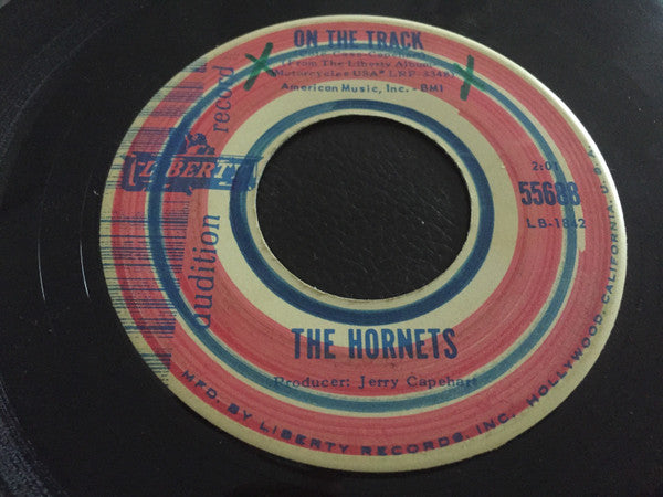 The Hornets (2) : On The Track / Motorcycles U.S.A.  (7", Single, Promo)