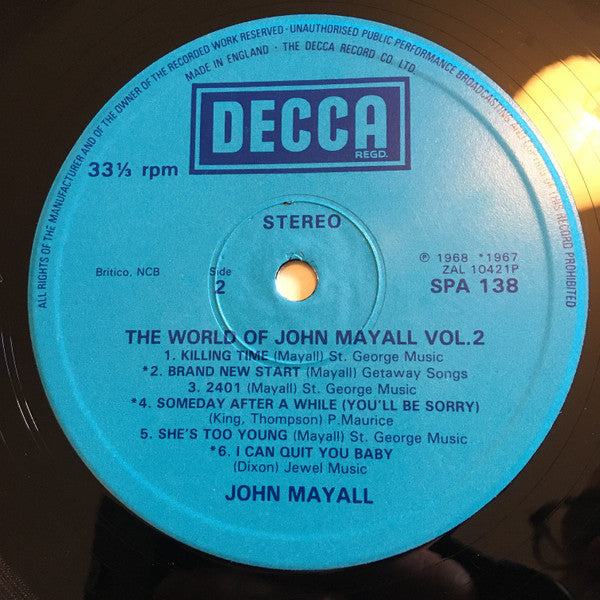 John Mayall : The World Of John Mayall Vol.2 (LP, Comp)