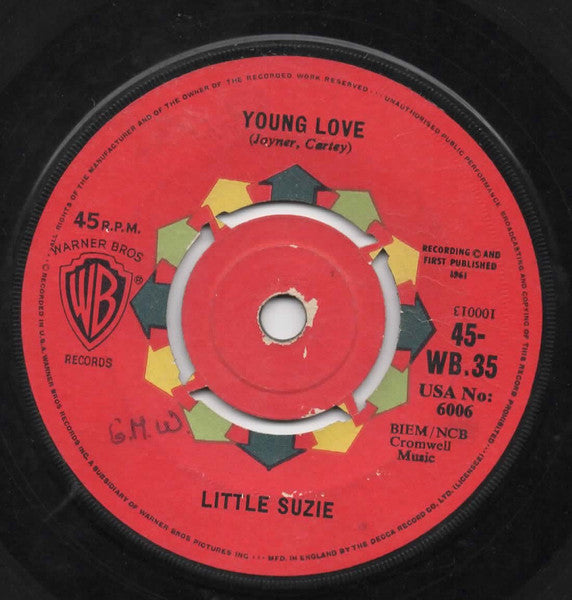 Little Suzie : Young Love / The Boy I Left Behind (7", Single)
