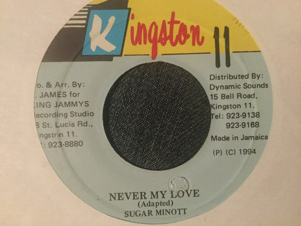 Sugar Minott : Never My Love (7")