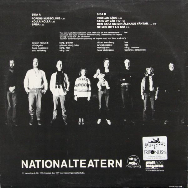 Nationalteatern : Barn Av Vår Tid (LP, Album)