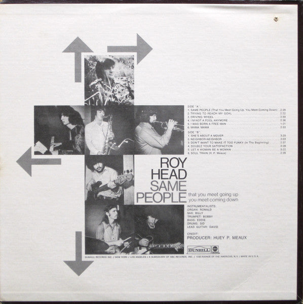 Roy Head : Same People (That You Meet Going Up, You Meet Coming Down) (LP, Album, MR)
