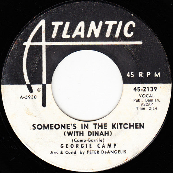 Georgie Camp : Jimmie Told A Lie / Someone's In The Kitchen (With Dinah) (7", Single, Promo)