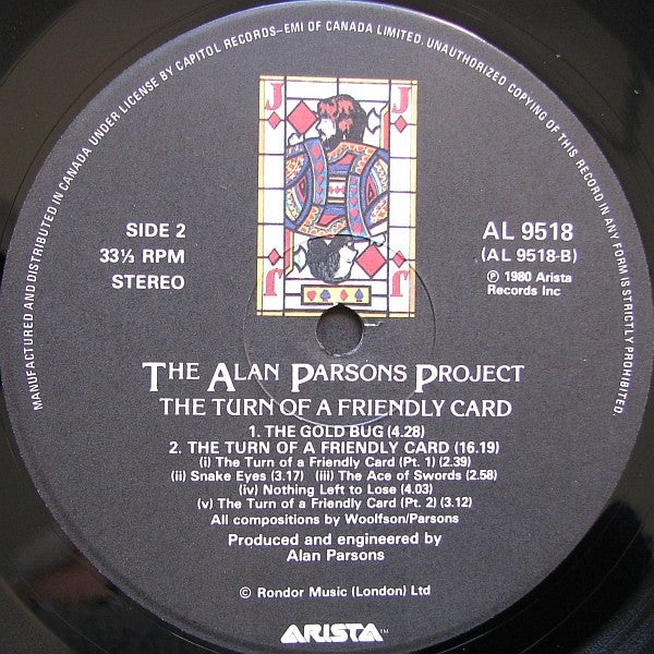 The Alan Parsons Project : The Turn Of A Friendly Card (LP, Album)