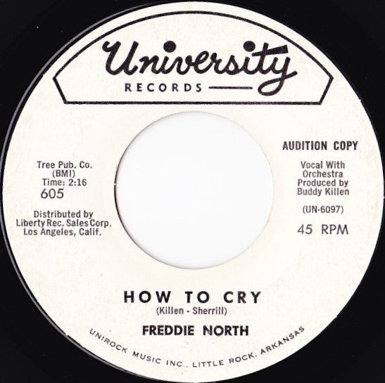 Freddie North : How To Cry / Ok, So What? (7", Single, Promo)