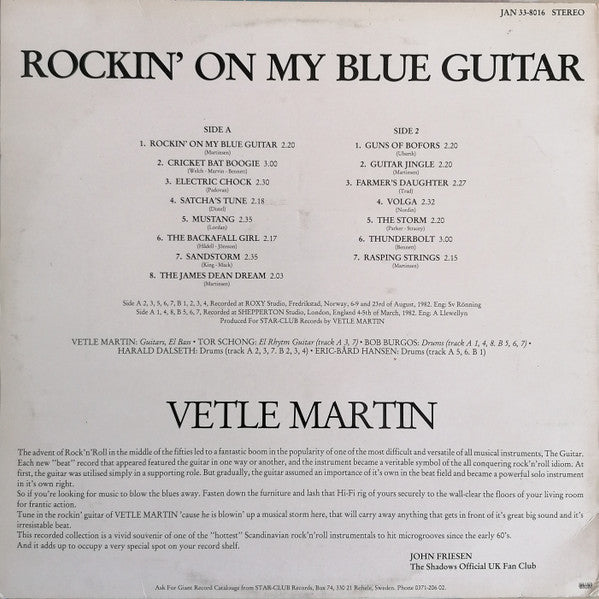 Vetle Martin : Rockin' On My Blue Guitar (LP, Club)