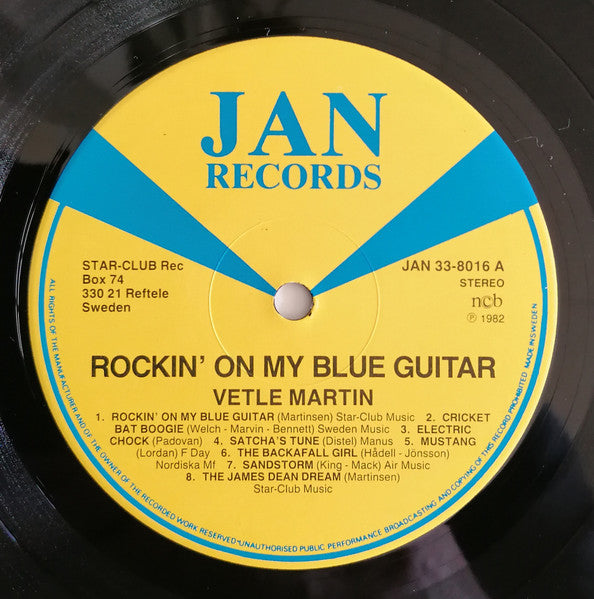 Vetle Martin : Rockin' On My Blue Guitar (LP, Club)