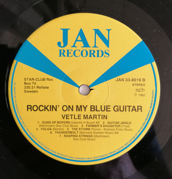 Vetle Martin : Rockin' On My Blue Guitar (LP, Club)