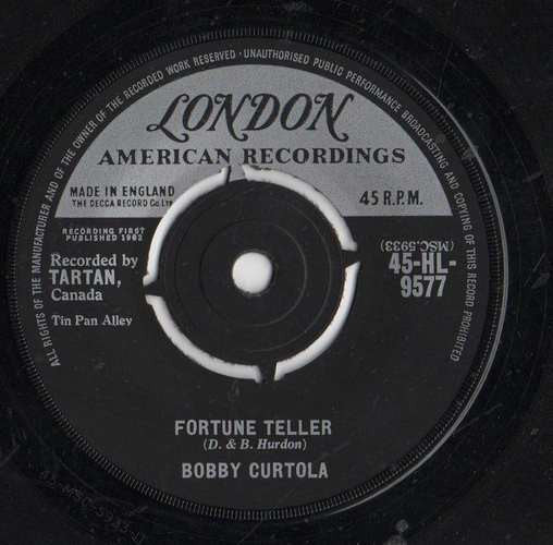 Bobby Curtola : Fortune Teller  (7", Single)