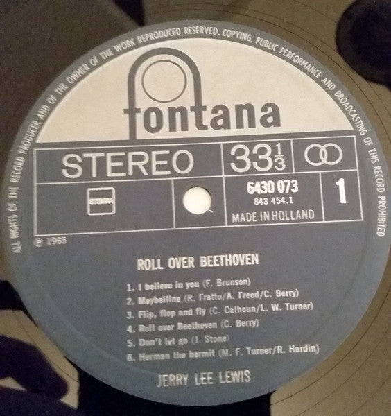 Jerry Lee Lewis : Roll Over Beethoven (LP, Album)