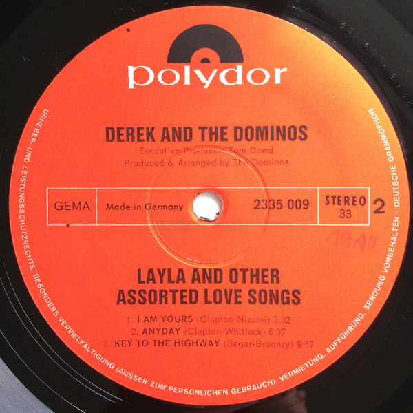 Derek & The Dominos : Layla (2xLP, Album, Gat)