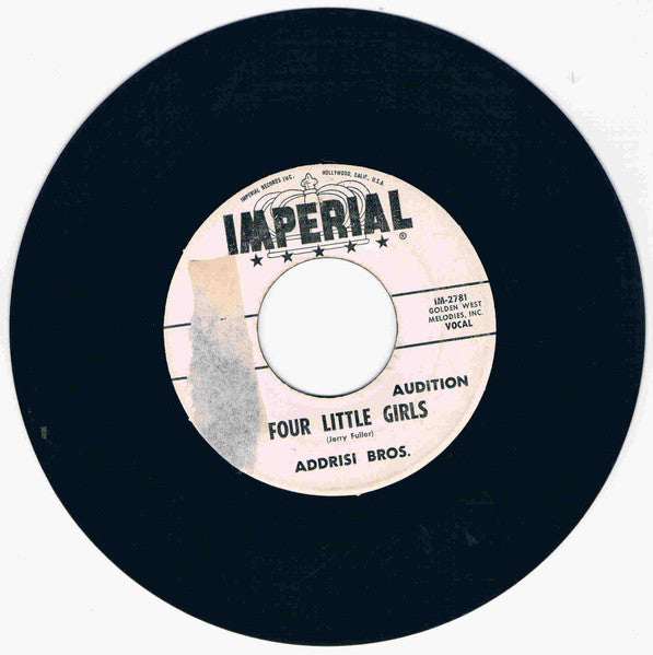 Addrisi Brothers : Four Little Girls (7", Single, Promo)