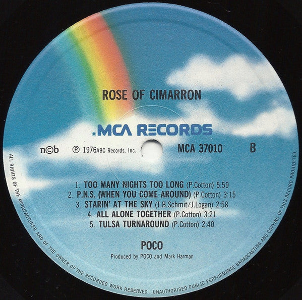 Poco (3) : Rose Of Cimarron (LP, Album, RE)