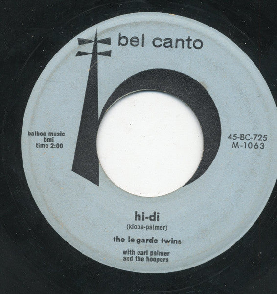 Le Garde Twins With Earl Palmer And The Hoopers : Roll Rock'n Roll That Hula Hoop (7", Single)