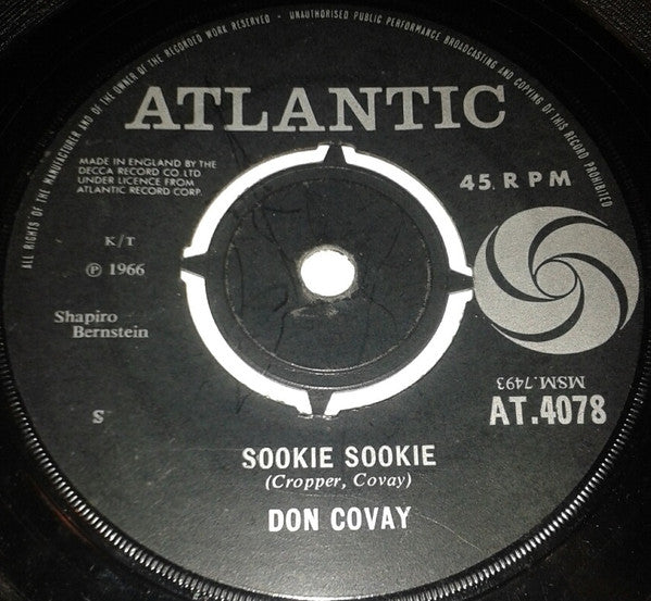 Don Covay : Sookie Sookie / Watching The Late Late Show  (7", Single)