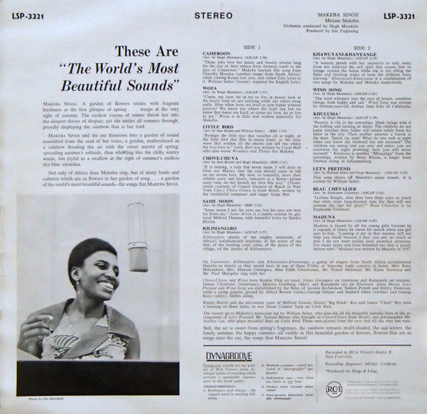 Miriam Makeba : Makeba Sings! (LP, Album)