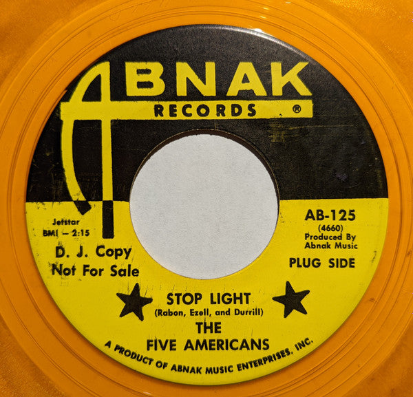 The Five Americans : Stop Light (7", Single, Mono, Promo, Gol)