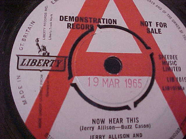 Jerry Allison And The Crickets (2) : Now Hear This / Everybody's Got A Little Problem (7", Promo)