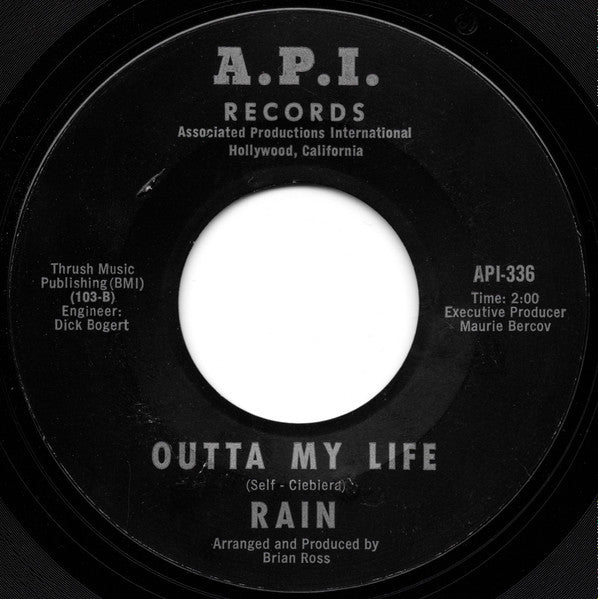 Rain (12) : E.S.P. / Outta My Life (7", Single, Styrene)