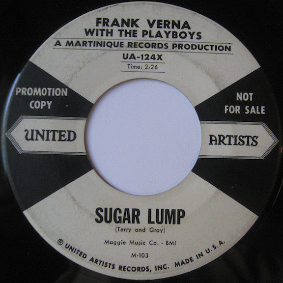 Frank Verna With The Playboys (10) : Sugar Lump (7", Single, Promo)